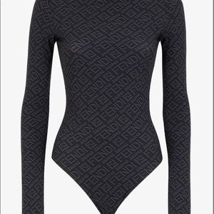 FENDI SKIMS MOCK NECK LONG SLEEVE BODYSUIT